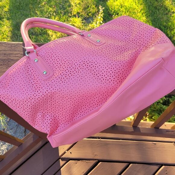 Ladies Tote Coral Bag Purse - Picture 6 of 10